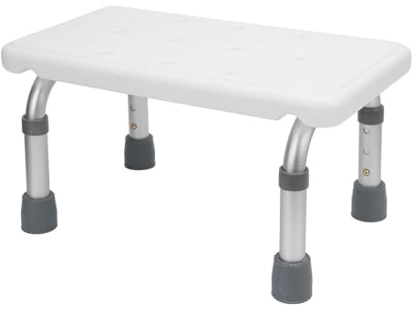 Nurnesy Tabouret Bas de 21,6 Cm, Banc de Douche Réglable en Hauteur, Escabeau de Salle de Bain Portable, Chaise de Bain en Aluminium pour Douche, Chaise Waterpr001, Tabouret de Douche
