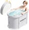 Vasca da bagno pieghevole portatile per doccia, vasca da bagno a immersione per bagno caldo e bagno di ghiaccio, vasca da bagno sauna per adulti (94 x 55 x 56 cm)