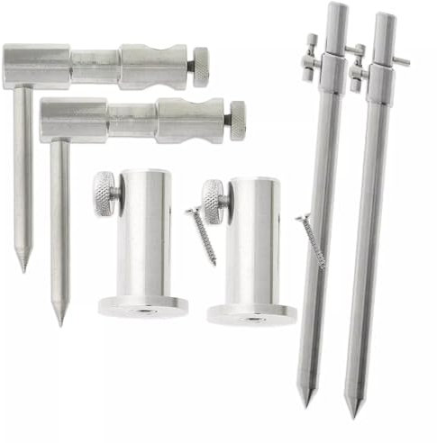 Stainless Steel Stage Stand & Stabilisers Combo with Adjustable Banksticks 30-50cm Premium Carp Fishing Gear for Stable and Reliable Setup – Ideal for Wooden Platforms & Standard Banks NGT