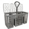 Cesta para cubiertos para lavavajillas, soporte para utensilios para lavavajillas, repuesto de cesta para utensilios Compatible con la mayoría de lavavajillas