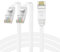 GLCON LAN Kabel 3m 2er-Pack, CAT 6 Netzwerkkabel Flach, Langlebig Ethernet Kabel RJ45 Kabel für Heim Office, Kompatibel mit Router TV Switch PS5/4 - Weiß