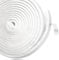Draft Excluder Tape for Doors and Windows, 5Meters(L) x 9mm(W) Self-Adhesive Brush Seal Strip for Gaps 4-9mm, Stop Draught, Cold Hot Air, Dust, Noise for Door, Window, Wardrobe(Color:White)