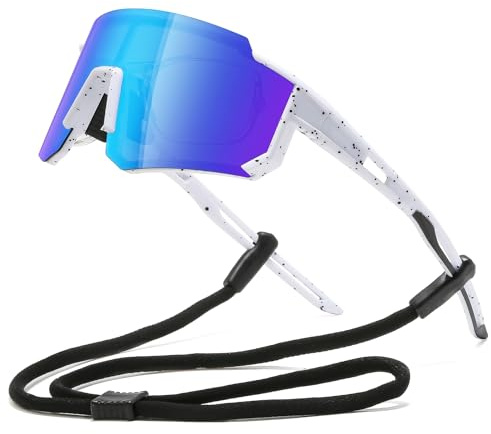 Suertree Fahrradbrille Sportbrille Damen Herren, Leichte Kurzsichtige Polarisiert Sport Sonnenbrille mit UV400 für Sonnenschutz, Angeln, Reisen, Outdoor-Aktivitäten