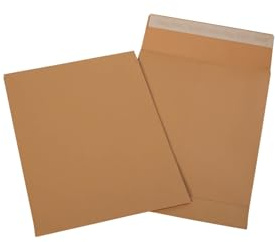 Packster 500x Versandtaschen B4 Braun – Faltentasche 250x353x40 mm – Selbstklebend – 130g/m² – Ohne Fenster – Papier Versandhüllen für Dokumente & Waren