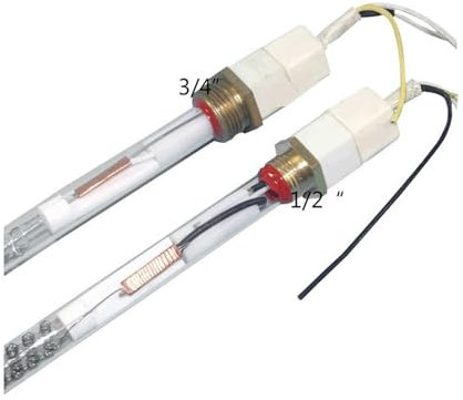 yaoqijie 1 pcs Quartz Heating Tubes for Solar Water Heater Radiator Heating Element Quartz Tube Heater Electric Heating Tube 220v 1500w Lasting(DN20)