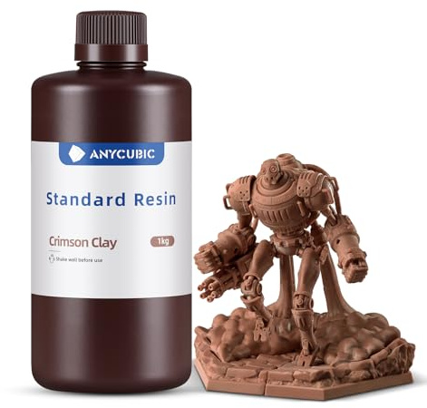 ANYCUBIC 3D Drucker Resin, (Terrakotta,1000g) | UV 405nm Standard Rapid Photopolymer Resin mit Hoher Genauigkeit und Schneller Aushärtung und Hervorragender Fließfähigkeit