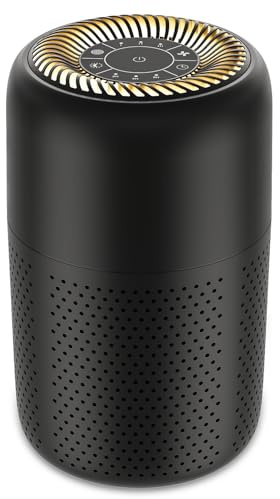 Vhoiu Air Purifier for Bedroom Home Up to 600 sqft,20 dB Quiet Smokers Air Purifier With Night Light,H13 HEPA Filter,For Pets Dander Hair Kitchen