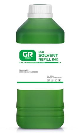 TWEJHX GS6000 Eco-solvent Ink 1000ml Compatible With Printer Models GS 6000 For Part Number GS6000 Waterproof Bright Color(Green)
