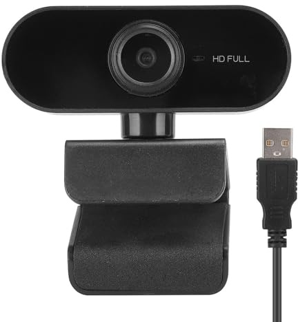 Ouitble 1080P HD USB-Webcam mit Mikrofon, Plug-and-Play-Computerkamera für Videoanrufe, Online-Unterricht, Schwarz, 70 x 50,7 x 44 mm