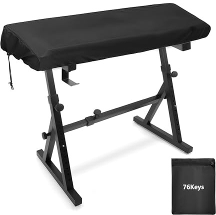 Musiin 76 Keys Piano Keyboard Cover Compatible with MODX M7,KORG KRONOS 73 | Roland FA-07,JUNO-DS76,Water-Proof with Adjustable Drawstring and Storage Bag for Outdoor Stage Live Show Protect