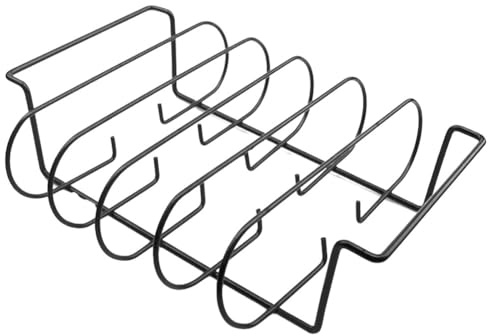 MoSundi Tragbarer quadratischer Grillrost aus Edelstahl für Grillen und Picknicks, 32 cm, Schwarz
