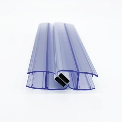 2 Pack PVC Seal 50cm Magnetic Shower Door Seal Strip for 90° 180° Glass Door for 6-12mm Glass (10mm)