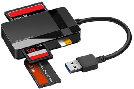 Oxxggkao 4-in-1-USB3.0-Adapter für mehrere Kartenleser für TF MS Karten Schnelles Datenübertragungsdesign Schnelles TF/MS/Leser
