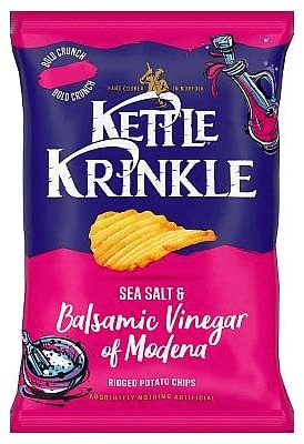 Kettle Potato Chips By Any Occusion 2026 (Kettle Krinkle Sea Salt & Balsamic Vinegar of Modena 130g)