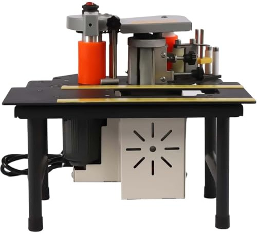 JINTVO Canteadora De Madera De Doble Cara, Temperatura Ajustable, Calentamiento En 5-10 Minutos, Velocidad Ajustable De Hasta 5-7 M/Min(Black)