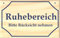 saunamax Hinweisschild Ruhebereich