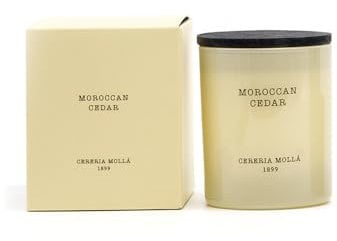 CERERÍA MOLLA 1899 | Premium Kerze Moroccan Cedar | 1-Docht Aromakerzen | 50 Stunden Brenndauer | Natürliche Duftkerze | Recycelbare Verpackung | Handgemachte Kerze