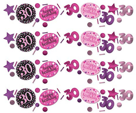 Pink Sparkling Celebration 30th 3 Pack Value Confetti 34g