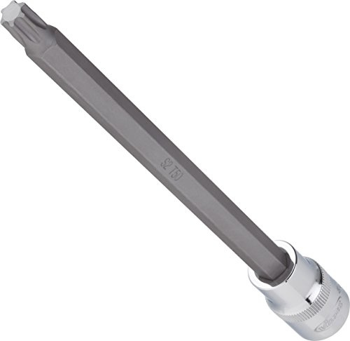VIGOR Schraubendrehereinsatz, V2181, 1/2″, T Profil, SW T50 | Antrieb 1/2 Zoll (12,5 mm) Vierkant hohl, Abtrieb T Profil, Länge l2 200 mm, 172 g, SW T50 , 1/2″ , T Profil