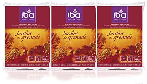 Iba Désodorisant d'Ambiance Enveloppe Parfumée Jardins de Grenade - Lot de 3