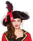 Wicked Costumes Ladies Deluxe Caribbean Pirate Hat with Feather Fancy Dress Accessory