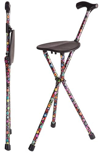 Switch Sticks Sitzstock, 2-in-1 Gehstock, faltbar, Blasen von Switch Sticks