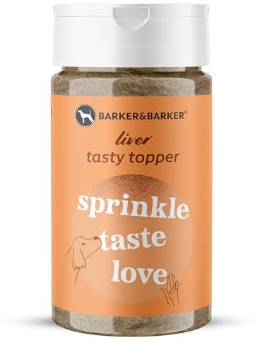 Barker and Barker Liver Powder Dog Food Topper & Gravy, Fussy Eaters, 160g | A Tasty Sprinkle & Treat, Grain Free, High in Protein & Vitamins, Human Grade, Equally Good on Wet or Dry Meals & Kibble