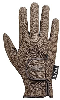 uvex sportstyle, guante de equitación elástico unisex, excelente agarre y resistente al desgaste, compatible con pantalla táctil, brown, 8