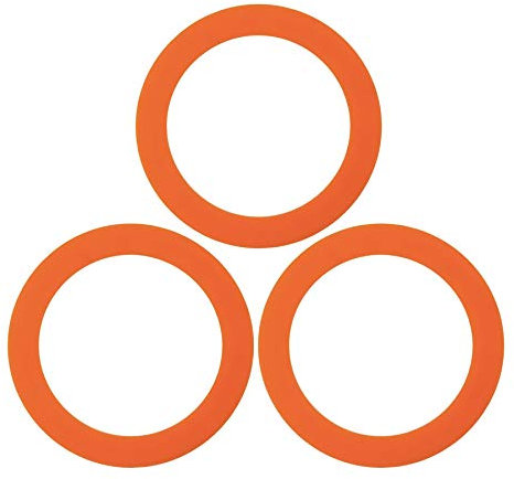 Argon Tableware Glass Storage Jar Seals - Large / 8.5cm - 6 Pack - White - Silicone Food Preserving Containers Airtight Container Ring