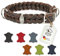 CopcoPet Hundehalsband aus Fettleder 25–29 cm x 15mm Braun – Geflochtenes Lederhalsband – verchromt mit Dornschließe – Robust & verstellbar – Für kleine Hunde, ideal für Alltag & Training