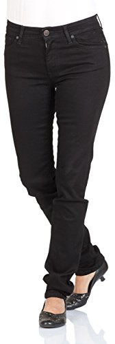 Cross Jeans Damen Anya P 489-159 Slim Jeans (schmales Bein), Schwarz (Black 155), W30/L30