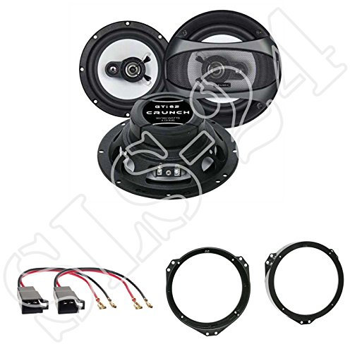 LSP-Set: Crunch GTI62 2-Wege 165 mm Koaxial Lautsprecher-Paar + Lautsprecherkabel und Ringe für Opel Astra F+G •Opel Omega B •Opel Vectra B •Opel Zafira •Opel Calibra Einbauort: Türe Front
