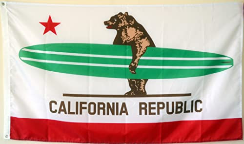 2BUT California Surfer Republik Flagge Banner 3 x 5Feet