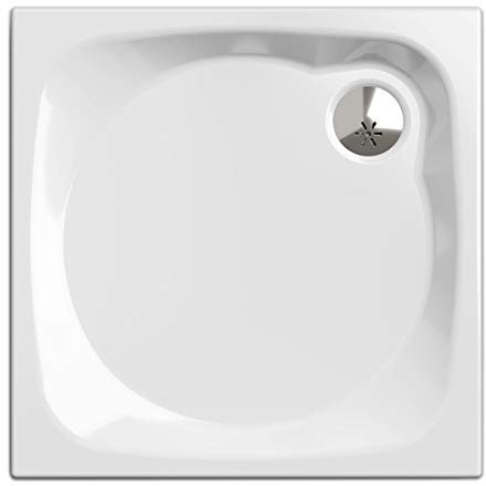 Plato de ducha, cuadrático 80 x 80 cm | Nordona® SIMPLEX PLUS | Set completo que incluye sifón Viega Tempoplex | construcción sólida y de gran calidad