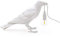 SELETTI Bird Lamp Waiting Lampada da Tavolo Corvo Bianco