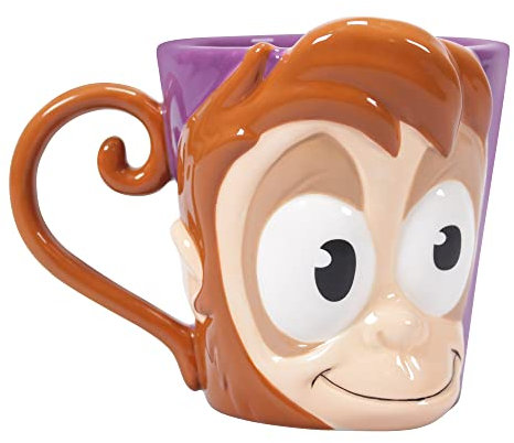 Disney Tasse Aladdin Abu lila/braun, 100% Keramik, Fassungsvermögen ca. 500 ml., in Geschenkbox.