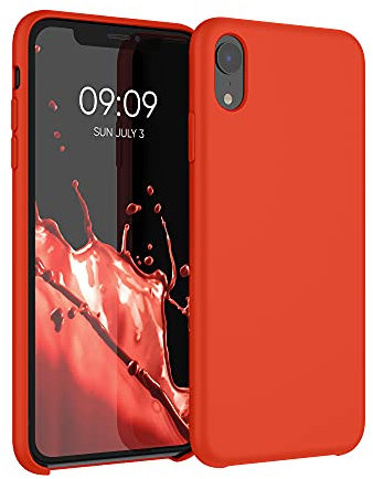 kwmobile Case Compatible with Apple iPhone XR Case - TPU Silicone Phone Cover with Soft Finish - Tomato Red