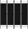 vidaXL Raumteiler Klappbar Freistehend Trennwand Paravent Umkleide Sichtschutz Spanische Wand Raumtrenner 4-TLG. Schwarz 160x180cm Eisen Stoff