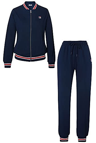FILA Set lounge da donna, in pile spazzolato blu navy XS