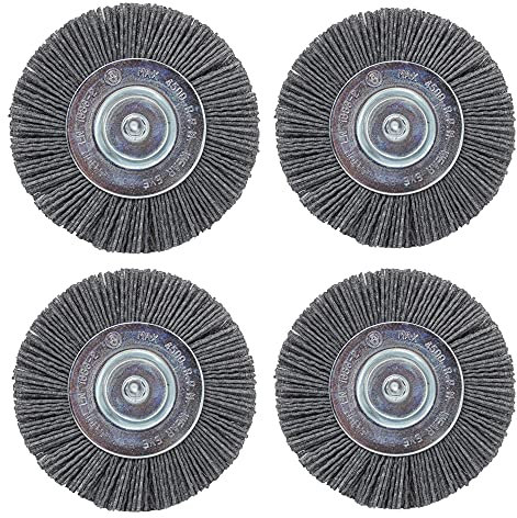 Ersatzbürsten 4X FixedByU Unkrautbürsten passend für Güde Fugenreiniger GFR 401 Art. 94319 Ersatz Bürsten Nylon Kunststoff Fugenbürste Fugenkratzer Universal-Reinigungsbürste (4X Nylonbürste)