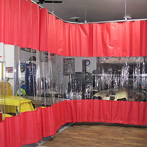 Akon Garage Divider Curtains with Track, Custom Vinyl Panels