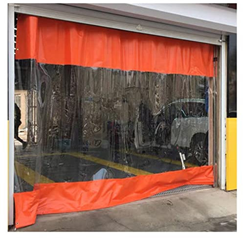 KFGDFD Tear Proof Tarpaulin Transparent Tarp, Sliding car wash Door Curtain, PVC Balcony Rain Cloth 0.5mm, Suitable for Outdoor Garages, Etc, Size 47 (Size : 1.5x2m)