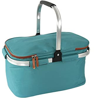 Posten Börse Einkaufs Korb Premium 23L faltbar Blau Einkaufskorb isoliert 46 cm