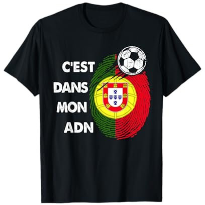 Drapeau Portugal Cadeau Foot Portugal C'est Dans Mon ADN T-Shirt