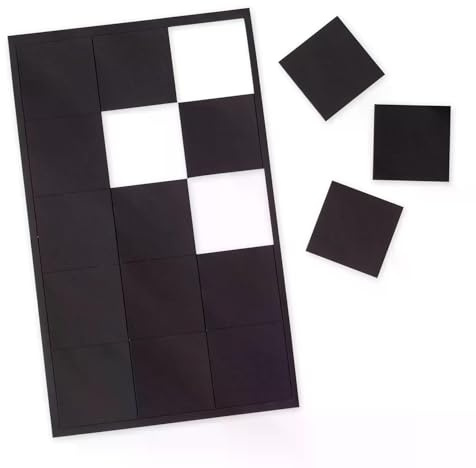 Magnet-Plättchen 28 Stück - selbstklebend - 30 mm x 30 mm - Stärke: 1,7 mm - schwarz - TimeTex 93152 - Selbstklebende Magnetplättchen - Magnete
