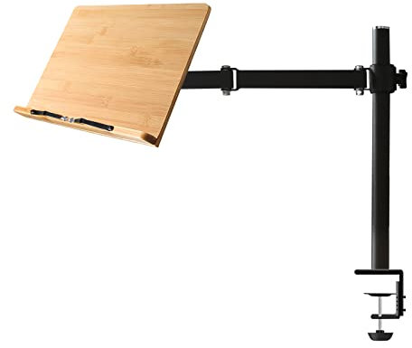 wishacc Buchständer mit Klemme (27,9 x 20,6 cm)