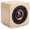 ASHATA Q1 Wooden Bluetooth Speaker, Mini Yellow Portable Cube, 3W Stereo, 10m Range, 6-8Hrs Playtime