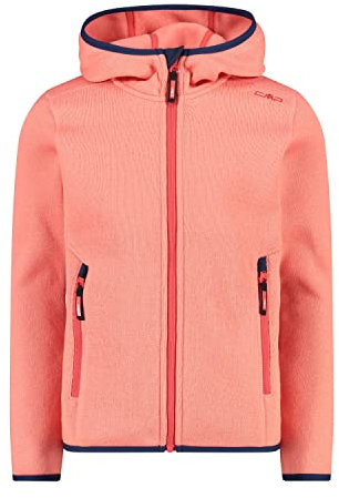CMP - Giacca in Knit-Tech da bambini con cappuccio fisso, Flamingo, 164