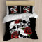 NEKOMARUKE Bettwäsche 200x200 Jugendliche Rose Blume SchäDeldruck 3D Gedruckt Bettbezug Set 3teilig Microfaser Zweiteilig Bettwäschegarnitur mit Reissverschluss