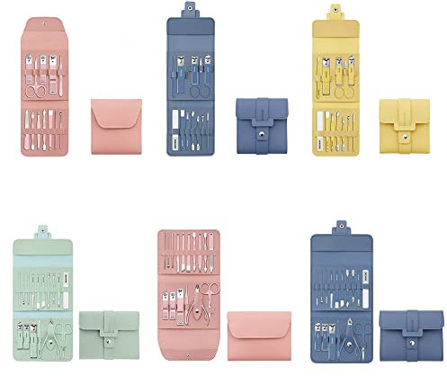 Throushine Cheerlife Nail Clippers Portable Set (12/16pcs) (PINK-16PCS/SET)